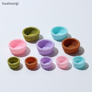 [hushcorgi] ตะกร้าปิกนิกจิ๋ว 1/12 อุปกรณ์เสริม สําหรับตกแต่งบ้านตุ๊กตา 2 ชิ้น