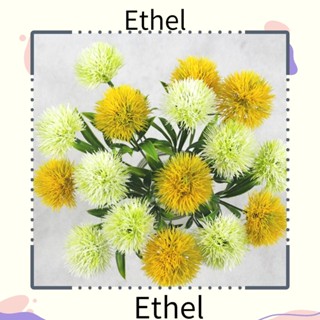 Ethel1 ช่อดอกแดนดิไลออนผ้าไหม คุณภาพสูง สําหรับตกแต่งงานแต่งงาน ปาร์ตี้ 5 ชิ้น