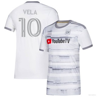 เสื้อยืดแขนสั้น ลายทีมชาติฟุตบอล Ani 2020 MLS Carlos Vela LAFC Youth ชุดเยือน สีขาว พลัสไซซ์