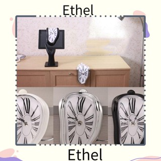 Ethel1 นาฬิกาละลายแฟชั่น เสียงเงียบ สําหรับตกแต่งบ้าน