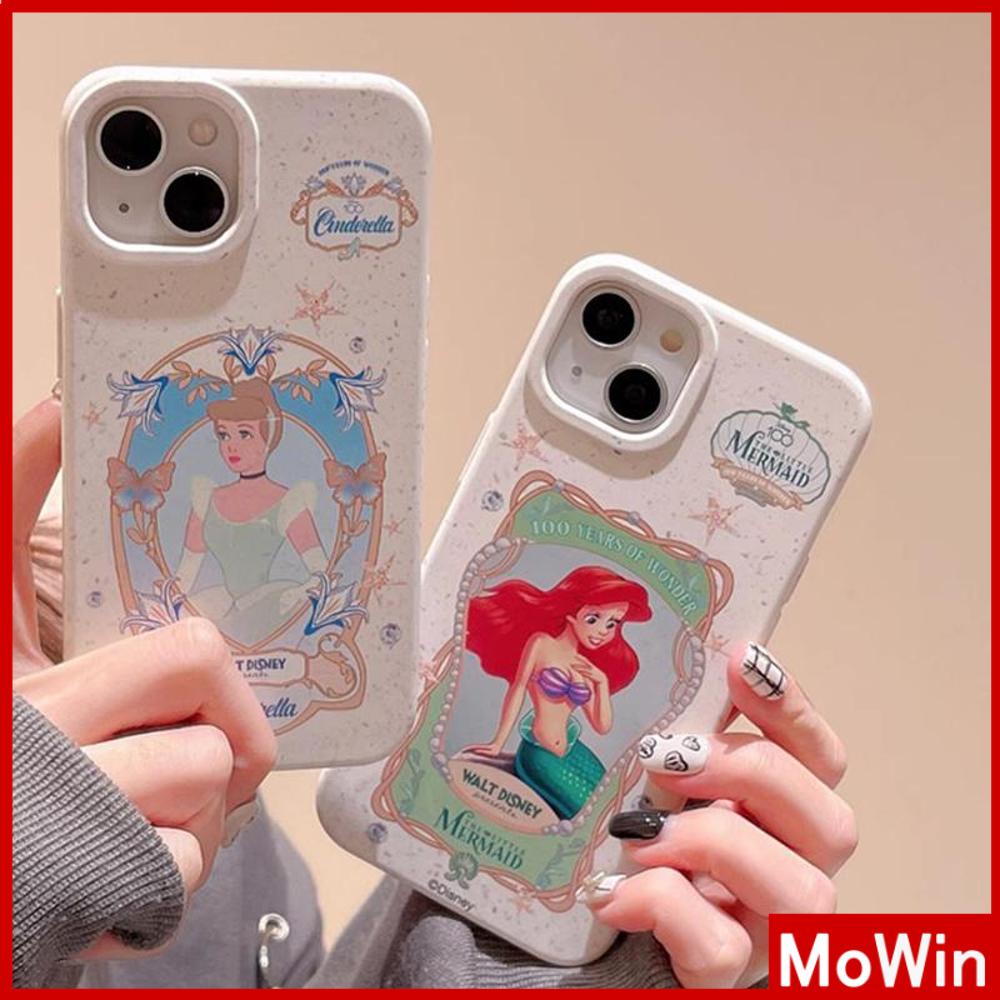 Mowin - เข้ากันได้สำหรับ 15 เคสไอโฟน11 เคส iphone 11 เป็นมิตรกับสิ่งแวดล้อมเคสย่อยสลายได้นุ่มสีขาวกันกระแทกป้องกัน Redhead Blue Princess เข้ากันได้กับ iPhone 13 Pro max 12 Pro Max 11 XS XR 7 8Plus
