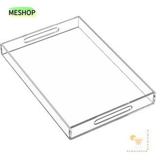Me ถาดเสิร์ฟ พร้อมที่จับ อะคริลิค ขนาด 29.5x25.5 ซม. กันหก อุปกรณ์เสริม สําหรับบ้าน ห้องครัว
