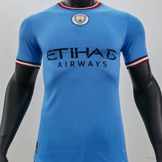 เสื้อกีฬาแขนสั้น ลายทีมฟุตบอล Manchester City คุณภาพสูง ไซซ์ 22-23