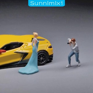 [Sunnimix1] ฟิกเกอร์ผู้หญิง สเกล 1:64 พร้อมชุดราตรี ขนาดเล็ก สําหรับถ่ายภาพ ฉากภูมิทัศน์ขนาดเล็ก DIY