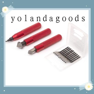 Yola ชุดเครื่องมือลบเสี้ยนขอบ พร้อมใบมีดลบคม 10 BS1010 ทนทาน YRB3000 สีแดง