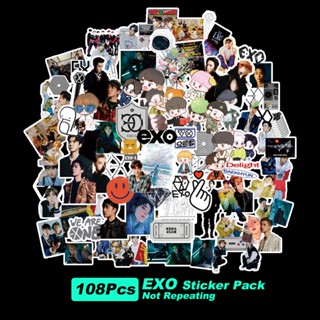 สติกเกอร์อัลบั้มรูปภาพ EXO 2023 ขนาดเล็ก 65-108 ชิ้น ต่อชุด