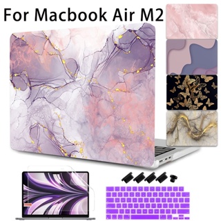 4in1 เคสป้องกันคีย์บอร์ด สําหรับ MacBook Air M2 13.6 A2681 2020 Air M1 A2337 A2179 2022 Pro13 14 A2338 A2251 A2442 A2779