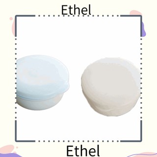 Ethel1 ที่วางสบู่ ทรงกลม ขนาดเล็ก สีเหลือง และสีชมพู 2 ชิ้น