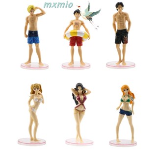 Mxmio โมเดลฟิกเกอร์ อนิเมะ Luffy Nami 6 ชิ้น ต่อชุด สําหรับเก็บสะสม