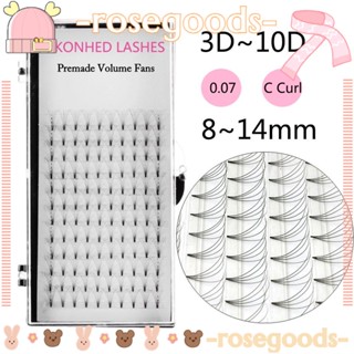 Rose SKONHED ขนตาปลอม กึ่งถาวร ยาวธรรมชาติ หนา 0.07 12 เส้น