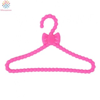 ชุดไม้แขวนเสื้อพลาสติก สีชมพู สําหรับตุ๊กตาเด็กผู้หญิง 60 ชิ้น