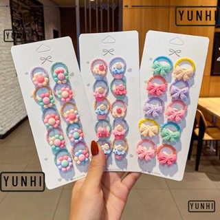 Yunhi ยางรัดผมหางม้า น่ารัก หวานแหวว 10 ชิ้น/ชุด