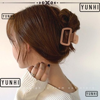 Yunhi กิ๊บติดผมเรซิ่น เนื้อแมตต์ ทรงสี่เหลี่ยม กันลื่น ทนทาน