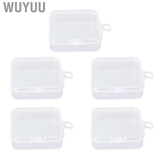 Wuyuu Jewel Storage Case  Portable Makeup Sponge Puff Box Square 5Pcs Multipurpose with Cover for Travel
