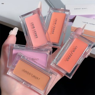 Sweet Mint Monochrome Blush Cream ช่วยเพิ่มสีผิว, ปรับแต่งหน้า, กันน้ำและกันเหงื่อ, เอฟเฟกต์แต่งหน้าติดทนนาน, Fake Plain Face nuuo