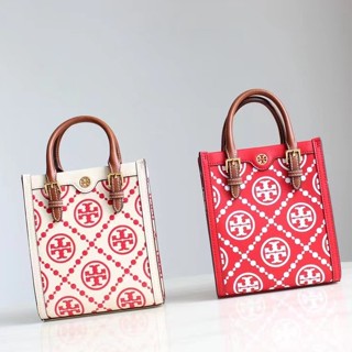 Tory Burch T Monogram Series Tanabata กระเป๋าสะพายไหล่ กระเป๋าเมสเซนเจอร์ ขนาดเล็ก สองสี