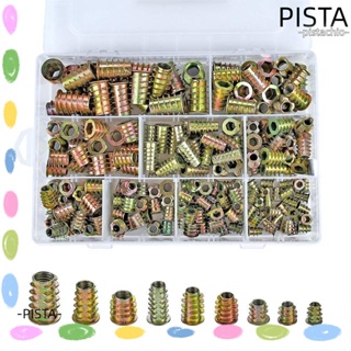 PISTA ชุดเครื่องมือสกรูซ็อกเก็ตหกเหลี่ยม โลหะผสมสังกะสี 9 ขนาด สําหรับเฟอร์นิเจอร์ไม้ M4 M5 M6 M8 M10 200 ชิ้น