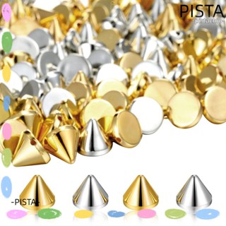 Pista เข็มหมุดพลาสติก สีเงิน 10 มม. สีทอง สําหรับทําเครื่องประดับ 200 ชิ้น