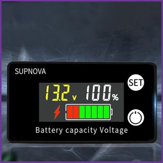 โวลต์มิเตอร์รถจักรยานยนต์ DC LCD หน้าจอสี 8-100V เครื่องทดสอบพลังงานตะกั่วกรดตะกั่วจอแสดงผลดิจิตอล Led lofuth