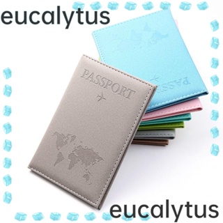 Eucalytus1 ปกหนัง PU ป้องกันหนังสือเดินทาง บัตรประจําตัวประชาชน