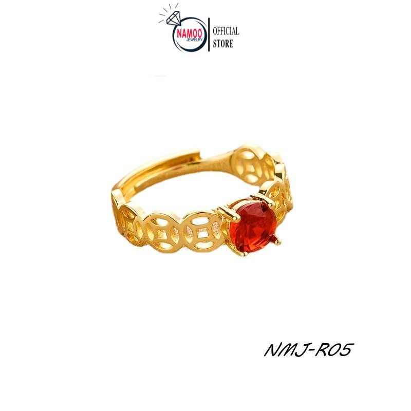 แหวนเงินหินแดง R05**