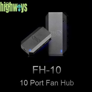 Fh-10 อะแดปเตอร์แยกฮับพัดลม 10 พอร์ต 3Pin 4Pin PWM 12V SATA [highways.th]