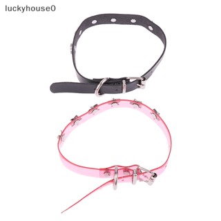 Luckyhouse0^^ สร้อยคอโชคเกอร์ จี้รูปดาวห้าแฉก สีดํา สีชมพู สไตล์พังก์ ฮิปฮอป ร็อค เครื่องประดับ สําหรับผู้หญิง 1 ชิ้น