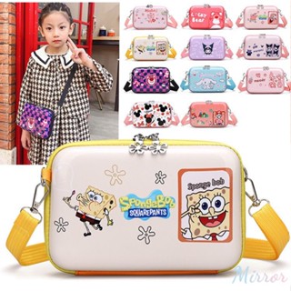 Sanrio Cartoon Crossbody Bag Children Hard Shell Bag Anime Kuromi My Melody Shoulder Waterproof Coin Purse Hard Shell Messenger Bag M