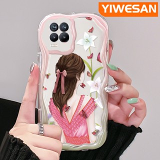 เคสโทรศัพท์มือถือ ซิลิกาใส กันกระแทก ลายผีเสื้อ เด็กผู้หญิง สําหรับ Realme 8 5G 8s 5G Q3i V13 5G Narzo 30 Q3