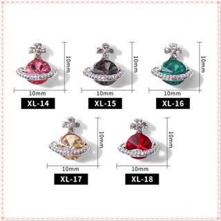 10 ชิ้นเล็บโลหะผสมเพทายเครื่องประดับ Rhinestone เงาหลายสีเพชรฝังตกแต่งเล็บฤดูใบไม้ผลิฤดูร้อนเครื่องมือทำเล็บสำหรับร้านเล็บ JOYFEEL