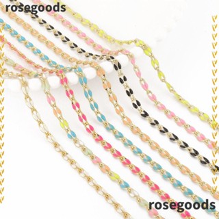 Rosegoods1 สายโซ่เคลือบ 1 หลา 3 ฟุต สําหรับทําเครื่องประดับ สร้อยคอ สร้อยข้อเท้า DIY