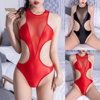 【พร้อมส่ง】ชุดนอนบิกินี่ ระบายอากาศ แวววาว สําหรับผู้หญิง