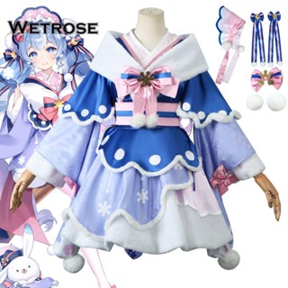 [Wetrose] Vocaloid Yuki Miku Snow Miku ชุดคอสเพลย์ ชุดโลลิต้า สําหรับผู้หญิง