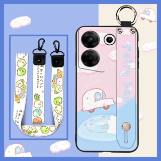 Wristband Soft case Phone Case For Tecno Camon20 Pro 5G/CK8n Wrist Strap Shockproof Anti-knock Anti-dust Oil Painting Durable