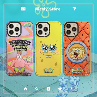 เคสโทรศัพท์มือถือ TPU นิ่ม กันฝุ่น ลายการ์ตูน SpongeBob Patrick Star สําหรับ iPhone 15 14 13 12 Pro Max 11