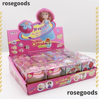 Rosegoods1 เค้กเด็กผู้หญิง ของเล่นเด็ก บ้านการ์ตูน ของเล่นเปลี่ยนรูป ขนมหวาน สาว วันเกิด ถ้วยเค้ก ตุ๊กตา