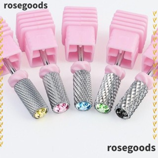 Rosegoods1 ตะไบขัดเล็บไฟฟ้า เหล็กทังสเตน สําหรับขัดหนังกําพร้า ทําความสะอาดเล็บ
