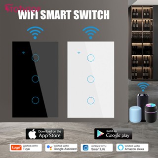 Tuya Smart Wifi Touch Switch พร้อมสาย Neutral Wireless Remote Light Switch สวิตช์สัมผัสอัจฉริยะ [TOP]