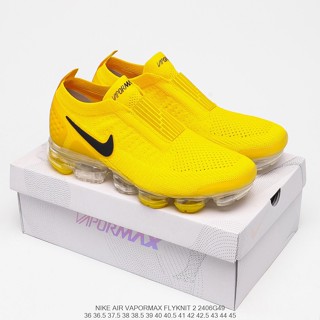 ☆Air Vapormax 2 รองเท้าผ้าใบลําลอง สีเหลือง เหมาะกับการเล่นกีฬา