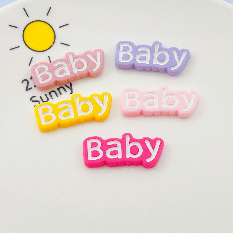 [2 #] Jibbitz Crocs กิ๊บติดผม ลายตัวอักษรภาษาอังกฤษ แฮนด์เมด DIY อุปกรณ์เสริม สําหรับรองเท้า ยางรัดผ