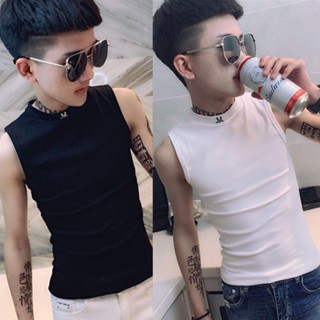 เสื้อกั๊ก คอปก ปักลาย ระบายอากาศได้ดี สําหรับผู้ชาย