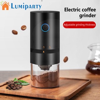 Lumiparty เครื่องบดกาแฟไฟฟ้า แบบพกพา ชาร์จ Usb ความจุขนาดใหญ่ ปรับความหยาบได้ เครื่องบดเมล็ดกาแฟ