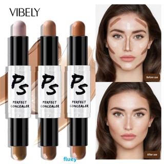 Vibely คอนทัวร์ แบบแท่ง สองหัว สเตอริโอสร้างเงางาม ธรรมชาติ สองสี เครื่องสําอางเพิ่มความกระจ่างใส