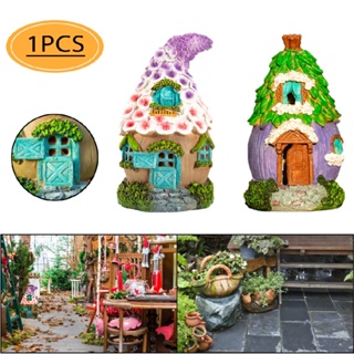 New 1pc Fairy House Solar Garden Ornament Decoration Pixie Lawn Secret Gift