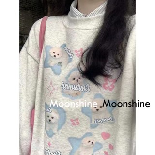 Moon เสื้อกันหนาว เสื้อคลุม ย้อนยุคในอเมริกา oversize 2023 NEW AG081408