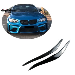 สติกเกอร์ติดคิ้วไฟหน้ารถยนต์ สีดํามันวาว สําหรับ BMW F87 M2 F22 F23 220I 228I M235I M Sport Coupe 2 Door 2014-2019