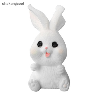 Shakangcool ตุ๊กตาเรซิ่น รูปการ์ตูนกระต่าย สีขาว สําหรับตกแต่งสวน