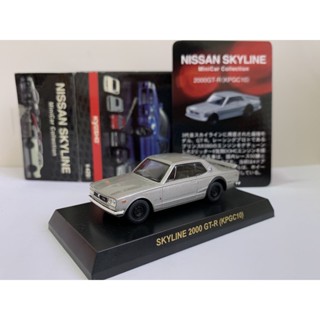 โมเดลรถยนต์ Kyosho 1:64 GT-R Nissan Skyline 2000 Ares KPGC10 สีเงิน