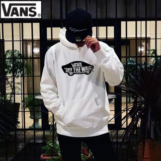 Vans เสื้อกันหนาว ผ้าถัก มีฮู้ด ทรงหลวม พิมพ์ลายสเก็ตบอร์ด สไตล์วินเทจ ของแท้ 100% สําหรับผู้ชาย