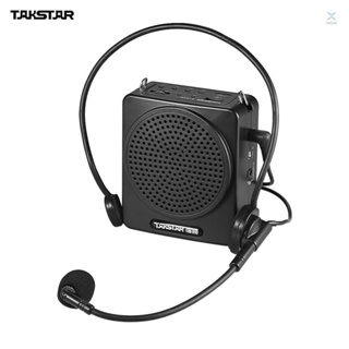 Toolwe TAKSTAR E180M เครื่องขยายเสียงมัลติมีเดีย 12W แบบพกพา ชาร์จได้ พร้อมไมโครโฟน แบบใช้สาย รองรับ USB และการ์ด TF เล่นเพลง สําหรับไกด์ทัวร์ ครู นําเสนองาน